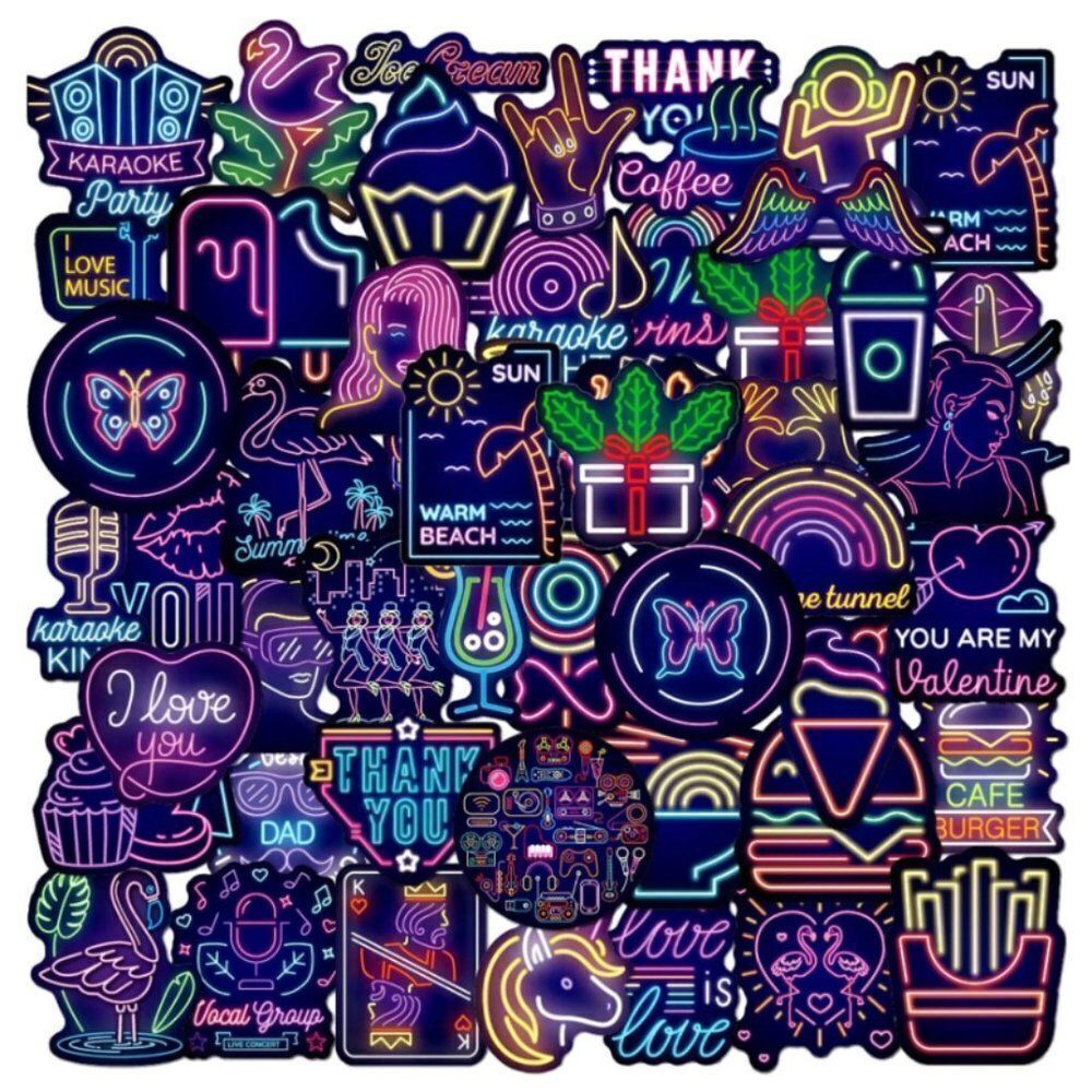 50pcs Graffiti Pattern Stickers